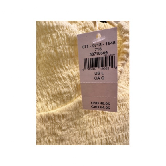 Aerie Keyhole soft yellow romper. NWT Large - Picture 5 of 5